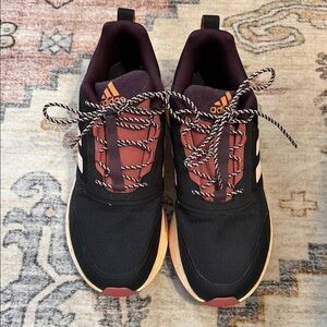 Adidas Women’s Black and Burgundy Athletic Shoes